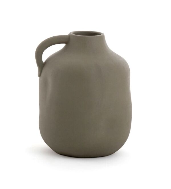 Gray vase "Ava" with handle